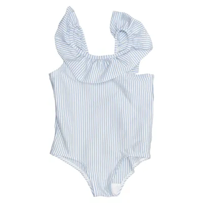 Maillot de bain une pièce (Bleu, Blanc) de H&M Élasthane, Polyamide, Polyester