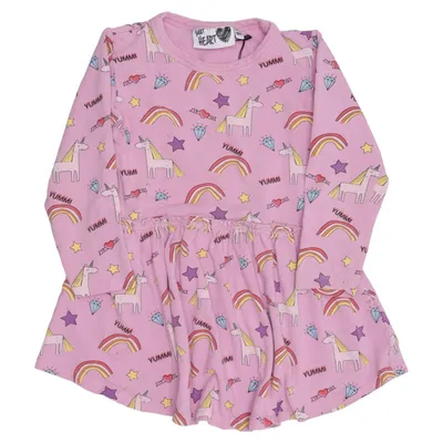 Robe (Rose, Multicolore) de Sweet Heart Coton, Élasthane