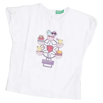 Haut (Blanc, Multicolore) de United Colors of Benetton Coton