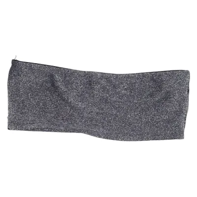 Crop top (Grijs, Zilver) van Vanessa Moe x NA-KD Elastaan, Metallvezel, Viscose