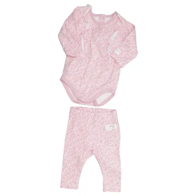 Set (Pink, White) from Tiny One Elastane, Organic cotton
