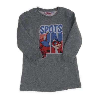Jurk (Grijs) van Miraculous Katoen, Polyester