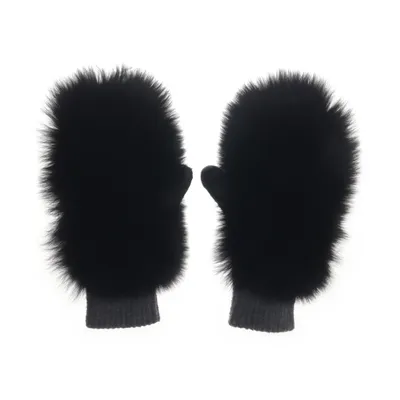 Pälsvantar (Svart, Grå)