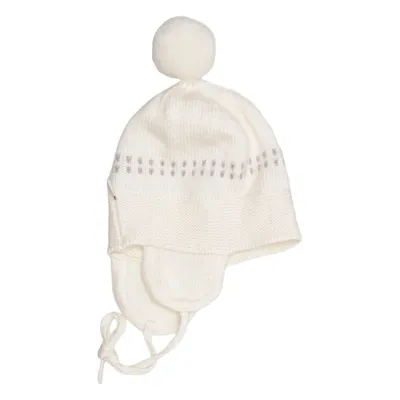 Bonnet à pompon (Beige) de Lillelam Laine de mouton