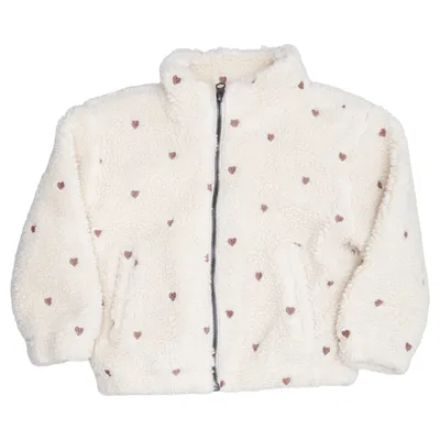 Fleecejakke (Hvid, Brun) fra Lil' Atelier Genanvendt polyester