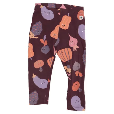 Leggings (Lilla, Flerfarvet) fra Lindex Baby Bomuld, Elastan