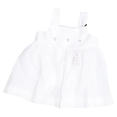 Robe (Blanc) de Tergal Coton, Polyester