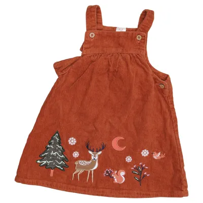 Dungaree dress (Brown) from Pusblu
