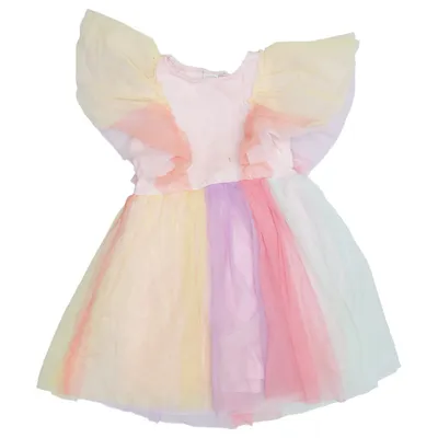 Klänning (Flerfärgad) från Lindex Kids Bomull, Elastan, Polyester