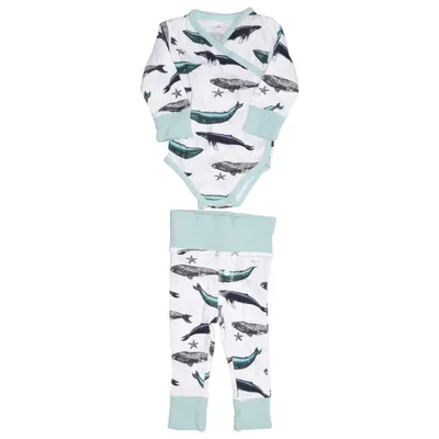 Set (White, Blue, Green) from Tiny One Organic cotton