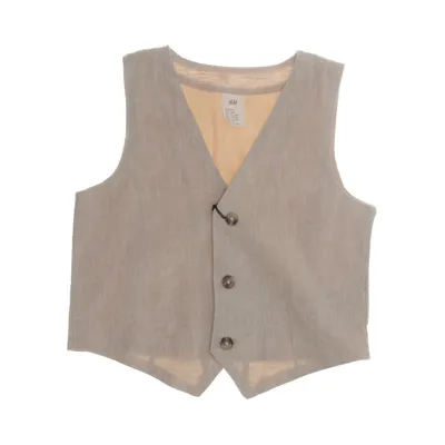 Kostuumgilet (Bruin) van H&M Katoen, Linnen