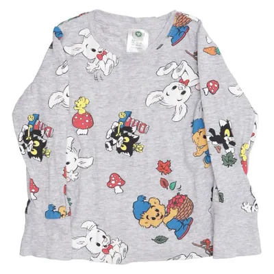 T-shirt à manches longues (Gris, Multicolore) de Bamse by Lindex Coton, Viscose