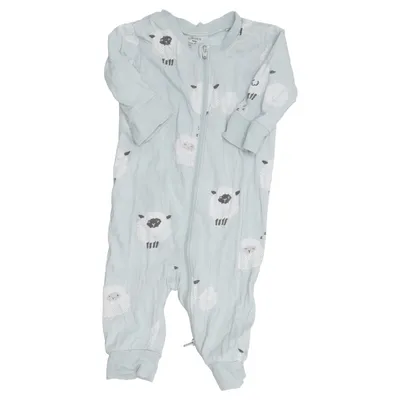 Sparkdräkt (Blå, Vit) från Lindex Baby Bomull