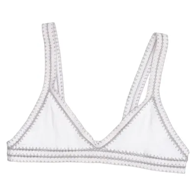 Bikini top (White) from Benedetta Elastane, Polyamide
