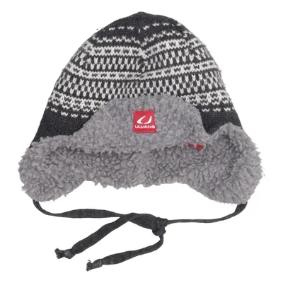 Trapper hat (Black, Gray) from Ulvang Merino wool, Polyester