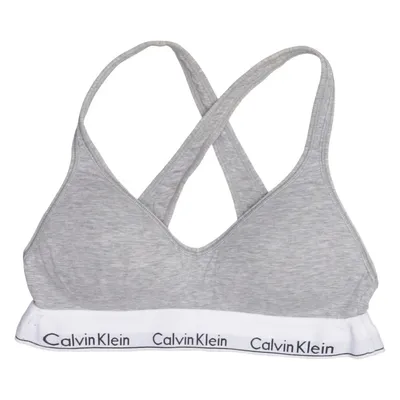 Sports bra (Gray, White) from Calvin Klein Cotton, Elastane, Modal