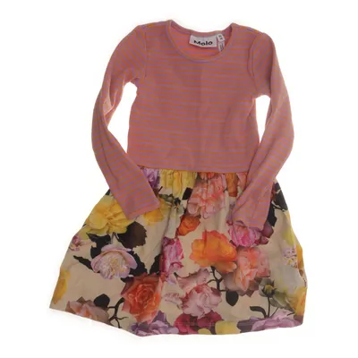 Klänning (Rosa, Flerfärgad) från Molo Elastan, Ekologisk bomull