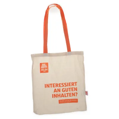 Canvas tas (Beige, Oranje) van Aldi