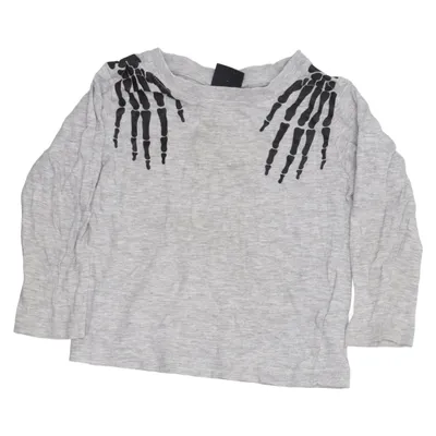 Long sleeve T-shirt (Gray, Black) from Red & Blue Cotton