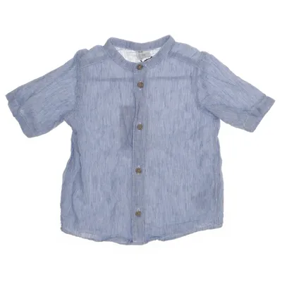 Kortärmad skjorta (Blå, Vit) från H&M Bomull, Linne