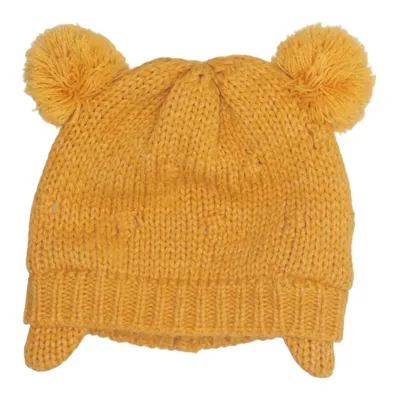 Pompon muts (Geel, Wit) van Hema Acryl, Polyester