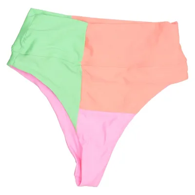 Bikini bottom (Pink, Green, Red) from Kalk Elastane, Polyamide