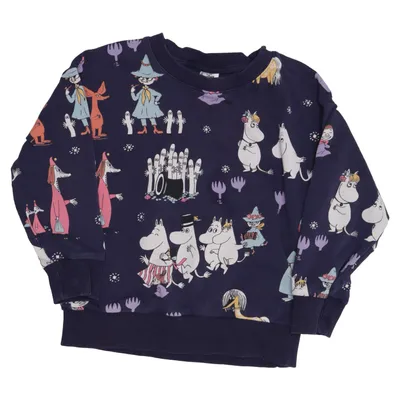 Sweatshirt (Blue, Multicolored) from Moomin by Lindex Cotton, Elastane