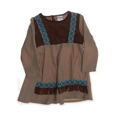 Fancy dress (Beige, Blue, Brown) from Fries Polyester