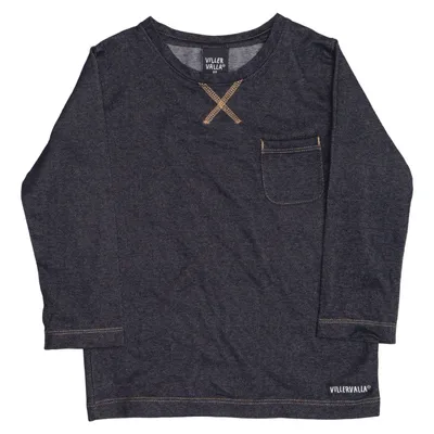 Lange mouwen shirt (Grijs) van Villervalla Katoen, Elastaan, Polyester