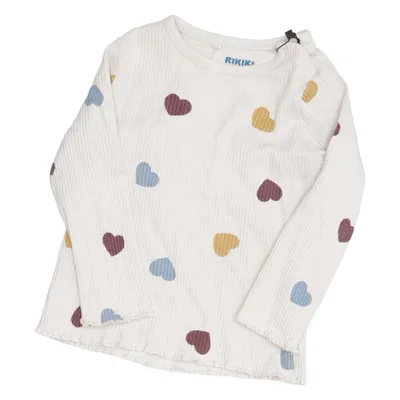 Langærmet t-shirt (Beige, Flerfarvet) fra Rikiki Bomuld, Elastan