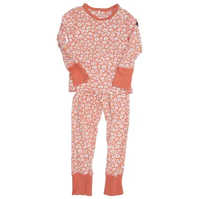 Pajamas (Orange, White) from Polarn O. Pyret Elastane, Organic cotton
