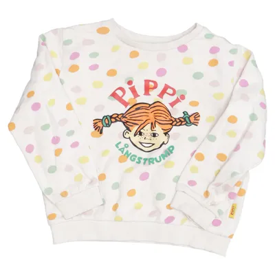 Sweatshirt (White, Multicolored) from Pippi Långstrump Cotton