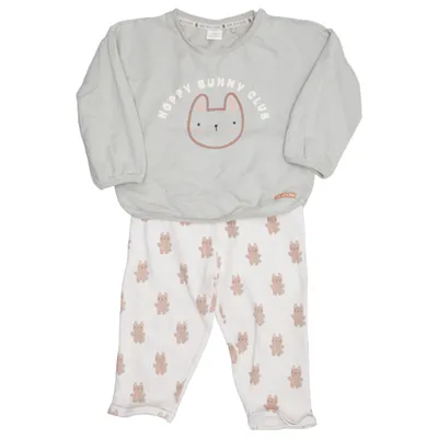 Pyjamasz (Hvid, Grøn) fra Next Baby Bomuld