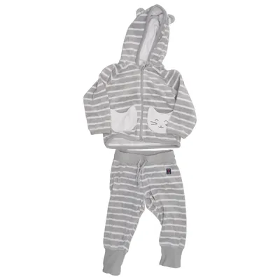 Tenue d'intérieur (Gris, Blanc) de Polarn O. Pyret Coton, Polyester