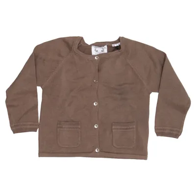 Cardigan (Brown) from Zara Knitwear Cotton, Polyamide