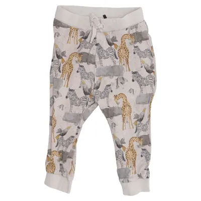 Sweatpants (Beige, Flerfarvet) fra Name It Elastan, Økologisk bomuld
