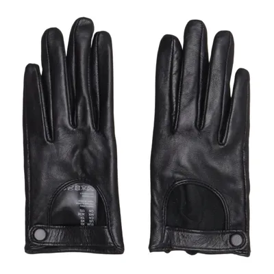 Gants en cuir (Noir) de H&M Cuir, Polyester