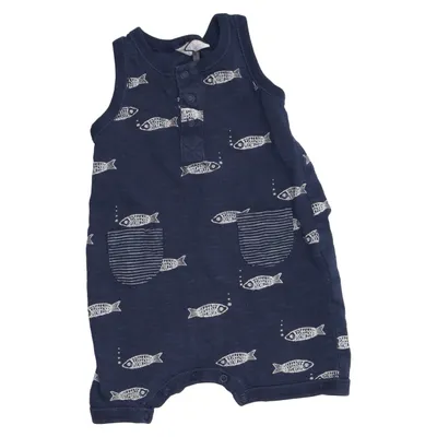 Sparkdräkt (Blå, Vit) från Baby by Lindex Bomull