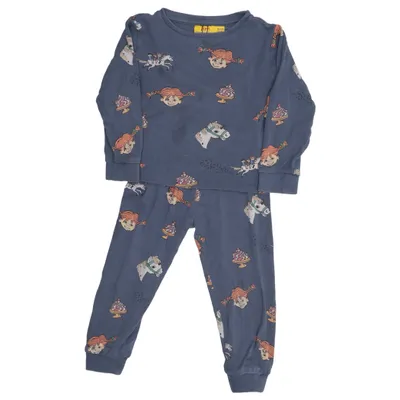 Pyjamas (Blå, Flerfärgad) från Pippi Långstrump Bomull