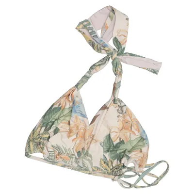Bikini top (Beige, Multicolored) from Monday Swimwear Elastane, Nylon