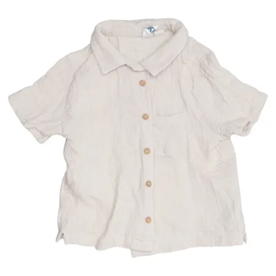 Kortärmad skjorta (Beige) från Rikiki Ekologisk bomull