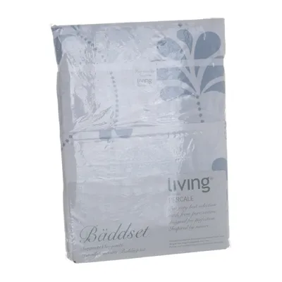 Bäddset (Vit, Blå) från Living by Hemtex Bomull