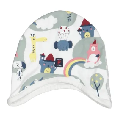 Beanie (White, Multicolored) from Polarn O. Pyret Cotton