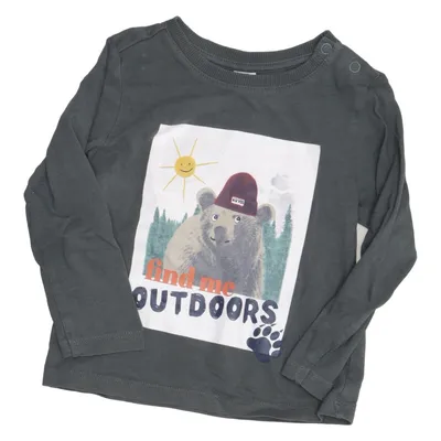 Långärmad t-shirt (Grå, Flerfärgad) från Dopo Dopo Baby Bomull