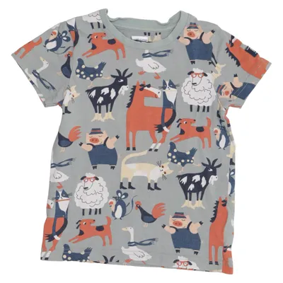 T-shirt (Green, Multicolored) from Polarn O. Pyret Elastane, Organic cotton