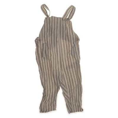 Overalls (Grå, Hvid) fra Lil' Atelier Linned, Økologisk bomuld