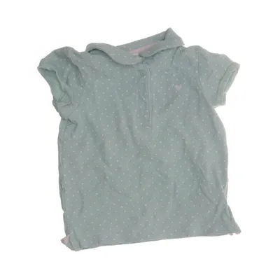 Top (Grün, Weiß) von H&M Baumwolle, Elasthan