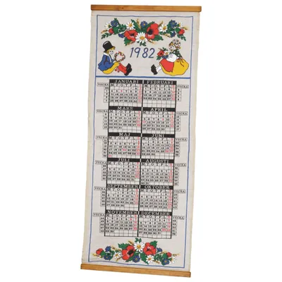 Calendar (ERIK OCH ANNA) from Almedahls Cotton, Linen, Viscose