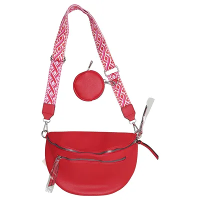 Schoudertas (Rood, Roze, Wit) van Dudlin Polyester, Polyurethaan