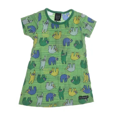 Dress (Green, Multicolored) from Villervalla Organic cotton, Elastane